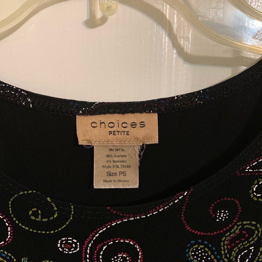 Sleeveless Floral Design Top, petite Small - Picture 4 of 6